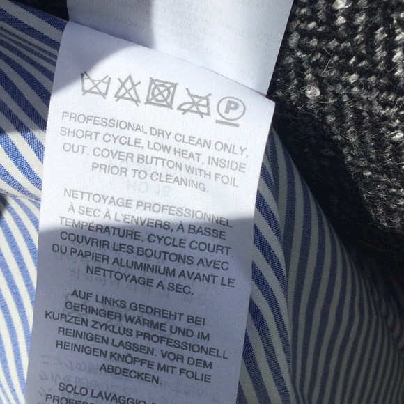 J. Crew 0P Metallic Black Blazer one button Dark academia business 0 petite work - Picture 15 of 15